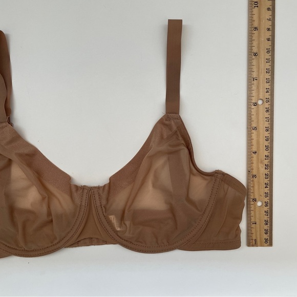 Intimissimi Sheer Mesh Bra Balconette underwire nude tan 34B bralette everyday - Picture 7 of 9